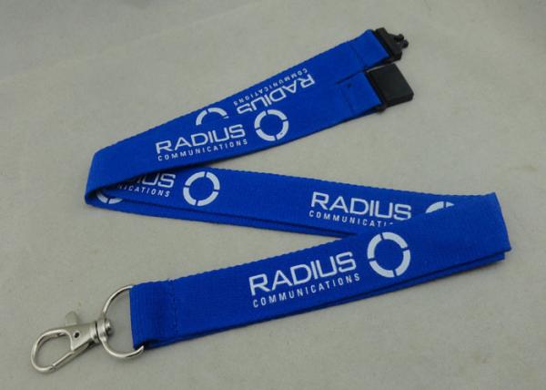 Quality Name Badge Polyester Neck Customized Keychains With Multi Color Printing for sale