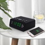 Mini LED Display Clock Portable Radio , FM Radio Alarm Clock For Home