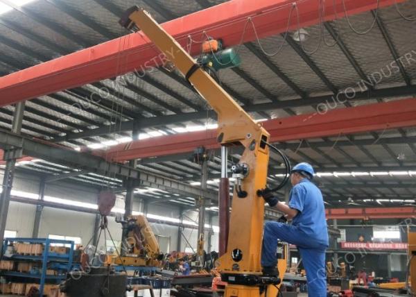Quality 0.5T 5M Marine Telescopic Boom Cranes With Hydraulic Power Unit for sale