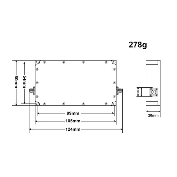 High efficient 10W 20W coverage 500-7300mhz PA amplifier module for anti drone jammer system