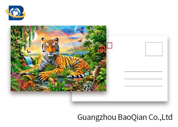 Quality 0.6mm PET 3D Postcard Animation Picture CMYK Printing Tiget Pattern Tear - Proof for sale
