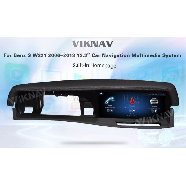 12.3 Inch Mercedes Android Screen Hear Unit Touch Screen For Benz S Class 2006-2013