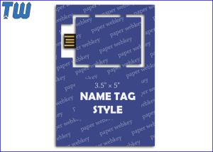 Buy cheap Simple Web Link Key USB Customized Tag Shape Printing Paper Card product