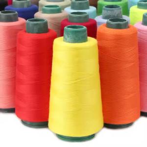 China Dyed Core Spun Polyester Sewing Thread 20 / 2 20 / 3 , Golden Textured Polyester Thread on sale