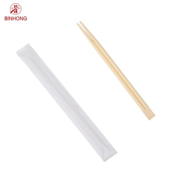 Quality Paper Bag Wrapper Twin Natural Bamboo Chopstick Disposable Chopstick for sale