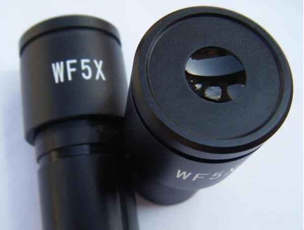 Quality wide field WF5X eyepiece for stereo microscope with rubber cup eye protection for sale
