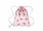 customized Pink digital full Printed Drawstring Backpack With Adjustable Straps