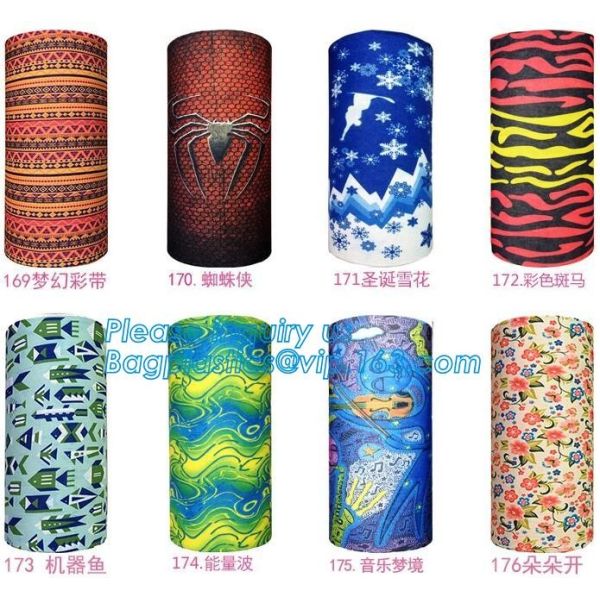 custom colorful seamless multifunctional bandana,Bespoke multifunctional seamless tube sun protection face mask scarf ba